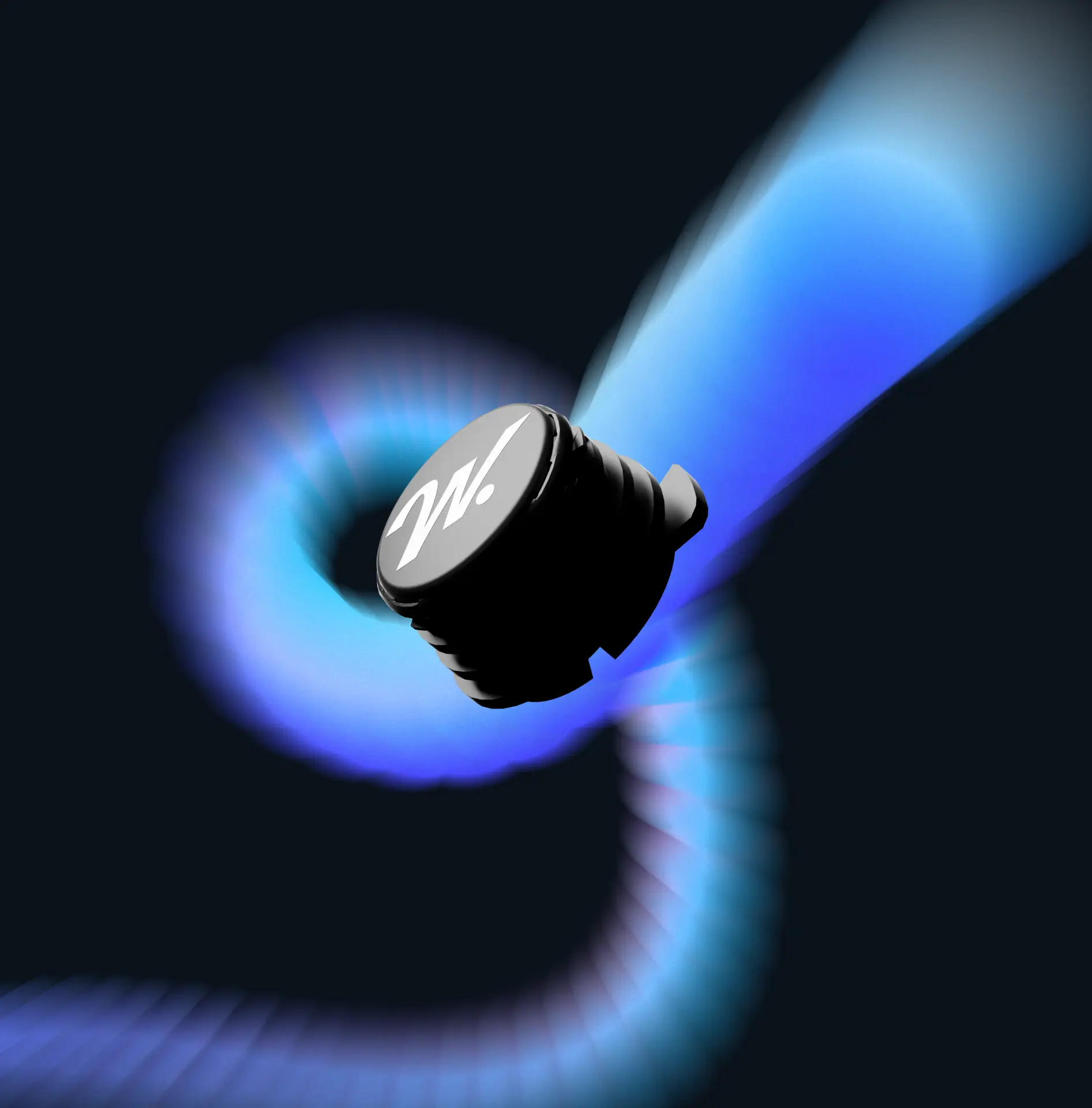 Witsee bowling sensor with a blue motion trai