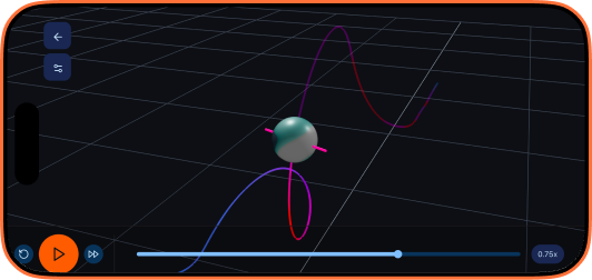 Witsee app 3D visualization of a bowling ball trajectory